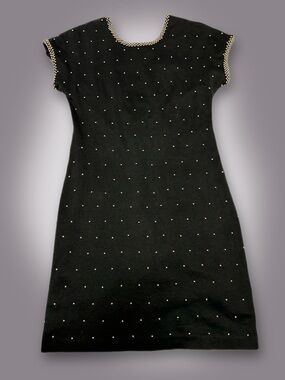 Vintage 80s-90s Black Mini Dress w/ Metallic Beads | Et Al | Australian Vintage